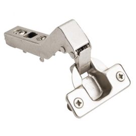 45° STANDARD DUTY CORNER OVERLAY CAM ADJUSTABLE SELF-CLOSE HINGE WITH PRESS-IN 8 MM DOWELS