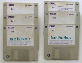 Aldus Pagemaker disc-ettes