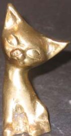 GOLDEN BRASS CAT DECORATION