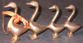 BRASS GOLDEN GOOSE FAMILY