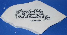 MARBLE WHITE ROCK PAPERWEIGHT WITH INSCRIPTION-Spring burst toda