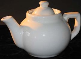 CHINA TEAPOT-WHITE