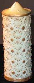 DESIGNER SCENTED CANDLE IVORY WITH PALE GREEN AND GOLD
