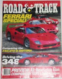 ROAD & TRACK MAG-January 1990