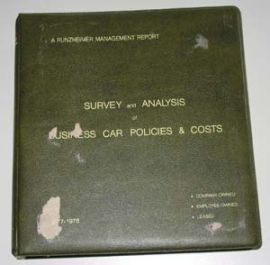 SURVEY & ANALYSIS OF BUSINESS CAR POLICIES & COSTS