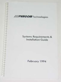 PARCOM TECHNOLOGIES-SYSTEM REQUIREMENTS & INSTALLATION GUIDE 199