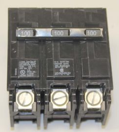 100 AMP 3 Pole Circuit Breaker - QP Plug In Style By Siemens