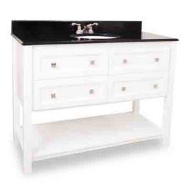 Adler White 48 Vanity with Preassembled Top and Bowl from Bath E