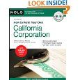 How to Form Your Own California Corporation (binder w/CD) -